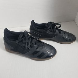 ADIDAS BOYS BLACK AND BROWN SNEAKERS SIZE 2